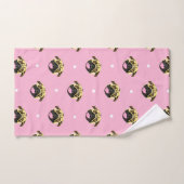 Pugs Baby Roze En Mint Bad Handdoek (Handdoek)