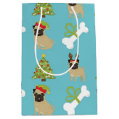 Pugs, Botten en bomen Medium Cadeauzakje (Voorkant)