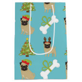Pugs, Botten en bomen Medium Cadeauzakje (Achterkant)