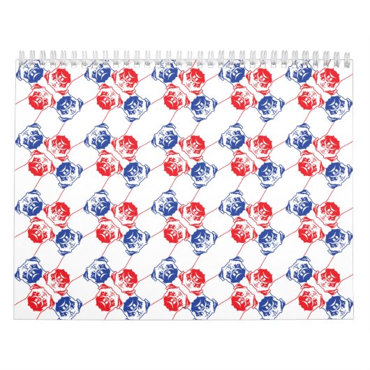 Pugs boven Pugs en Pugs Kalender (Hoes)