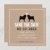 Pugs Bruiloft Save the Date (Voorkant / Achterkant)