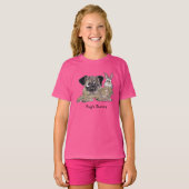 Pug's Bunny Cute Dog T-shirt (Voorkant volledig)