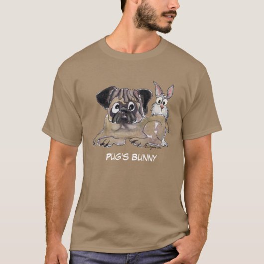 Pug's Bunny Cute Dog T-shirt (Voorkant)