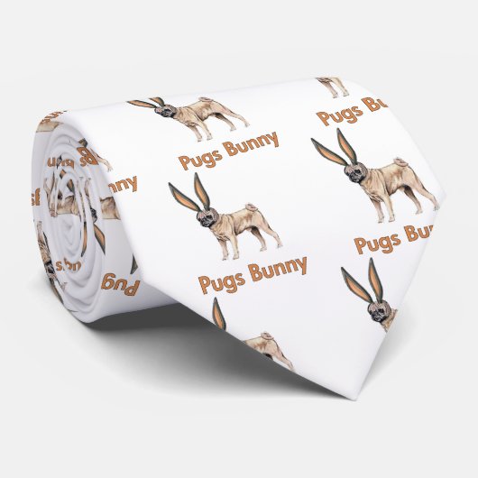 Pugs Bunny Stropdas (Opgerold)