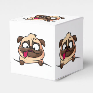 Pugs, dieren, puppies, schattig! Vierbox Bedankdoosjes