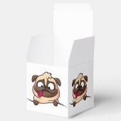 Pugs, dieren, puppies, schattig! Vierbox Bedankdoosjes (Geopend)