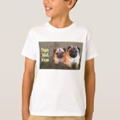 Pugs en Hugs Kinder T-Shirt (Voorkant)