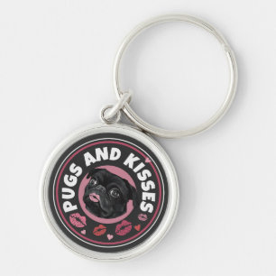 Pugs en Kisses   Cute Pun   Pug Lovers Sleutelhanger