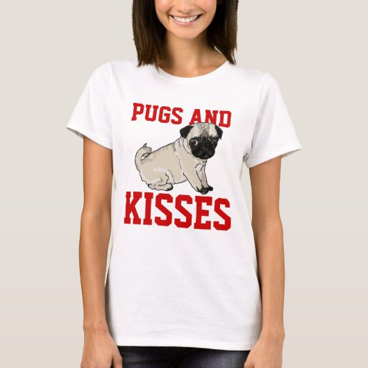 Pugs en Kisses Dames Shirt (Voorkant)