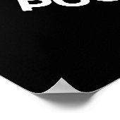 Pugs en Kisses Funny Pug Doggy Pun Dark BG Poster (Hoek)