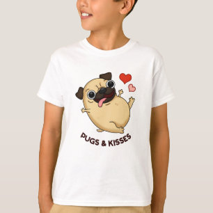 Pugs en Kisses Funny Pug Doggy Pun T-shirt