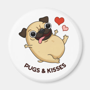 Pugs En Kisses Grappige Hond Pun Magneet