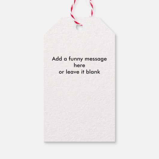 PUGS EN KISSES HOND-THEMA KERST CUSTOM CADEAULABEL (Achterkant)