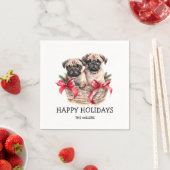 PUGS EN KISSES HOND-THEMA KERST CUSTOM SERVET (Insitu)