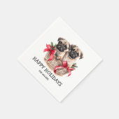 PUGS EN KISSES HOND-THEMA KERST CUSTOM SERVET (Hoek)