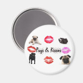 Pugs en Kisses Magneet (Voorkant / Achterkant)