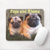 Pugs en Kisses Mousepad Muismat (Met muis)