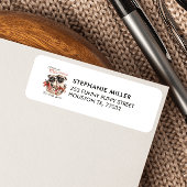 PUGS EN KISSES PUPPY THEMA KERSTMIS ETIKET