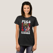 Pugs en Kisses T-shirt (Voorkant volledig)