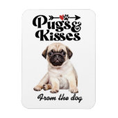 Pugs en Kisses Valentijnsdag koelkast Magneet (Verticaal)