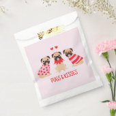 Pugs en kussen Schattige Pug Dogs Bedankzakje (Gezegeld)