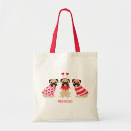 Pugs en kussen Schattige Pug Dogs Tote Bag