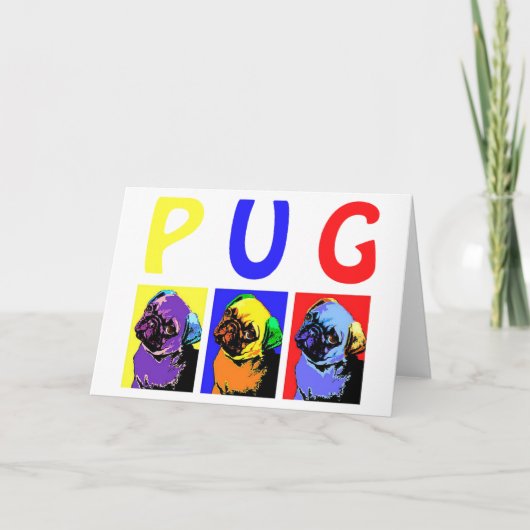 Pugs Feestdagen Kaart (Voorkant)