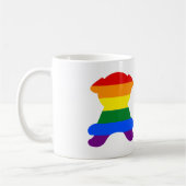 Pugs for Love Gay Pride Flag Coffee Tea Koffiemok (Links)