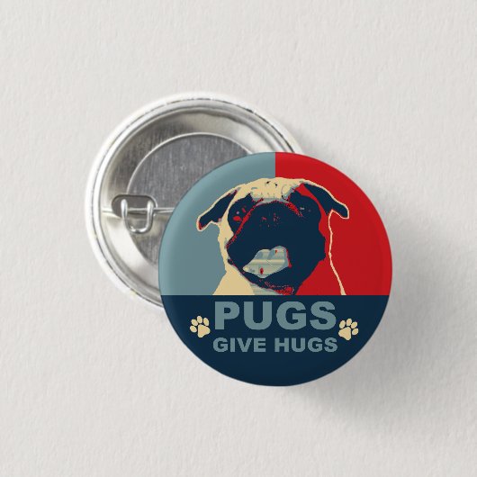 Pugs Geef Button (Voorkant /achterkant)
