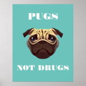 Pugs geen drugs poster (Voorkant)