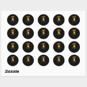 Pugs geen drugs ronde sticker (Vel)