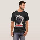 Pugs, geen drugs t-shirt (Voorkant volledig)