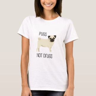 Pugs geen drugs t-shirt