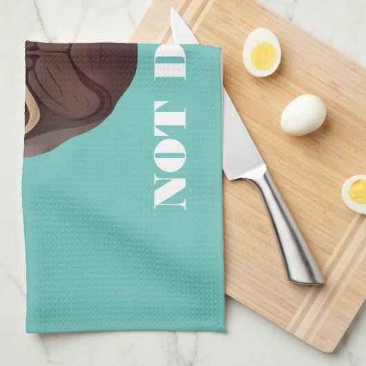 Pugs geen drugs theedoek (Quarter Fold)