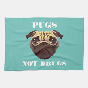 Pugs geen drugs theedoek
