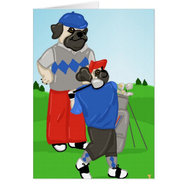 pugs Golfing T - shirts en Gifts (Voorkant)