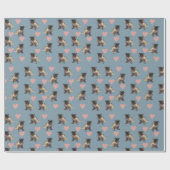 Pugs & harten cadeaupapier (Vlak)