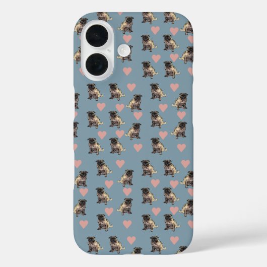Pugs & harten Case-Mate iPhone case (Achterkant)