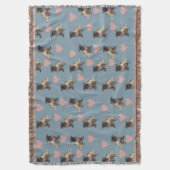 Pugs & harten deken (Voorkant Verticaal)