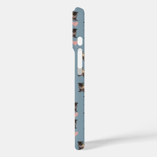 Pugs & hearts Case-Mate iPhone case (Achterkant / Links)