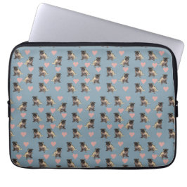 Pugs & hearts laptop sleeve