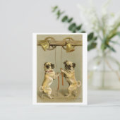 Pugs het Briefkaart van het Nieuwjaar/Kerstmis (Staand voorkant)