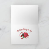 Pugs het Hart behoort tot Mamma Feestdagen Kaart (Binnen)