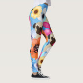 Pugs in de bloementeelt leggings (Rechts)
