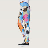 Pugs in de bloementeelt leggings (Links)