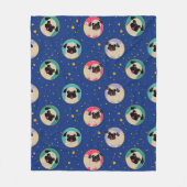 Pugs in de sterren fleece deken (Voorkant)