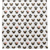 Pugs in Disguise Douchegordijn (Voorkant)