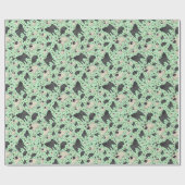 Pugs in Green Cadeaupapier (Vlak)