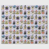 Pugs in kostuums, overslagpapier cadeaupapier (Vlak)