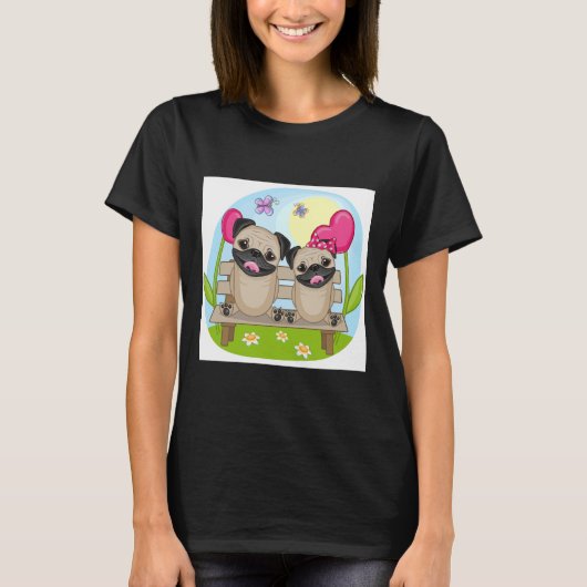 Pugs in Love Essential T-Shirt 862 (Voorkant)